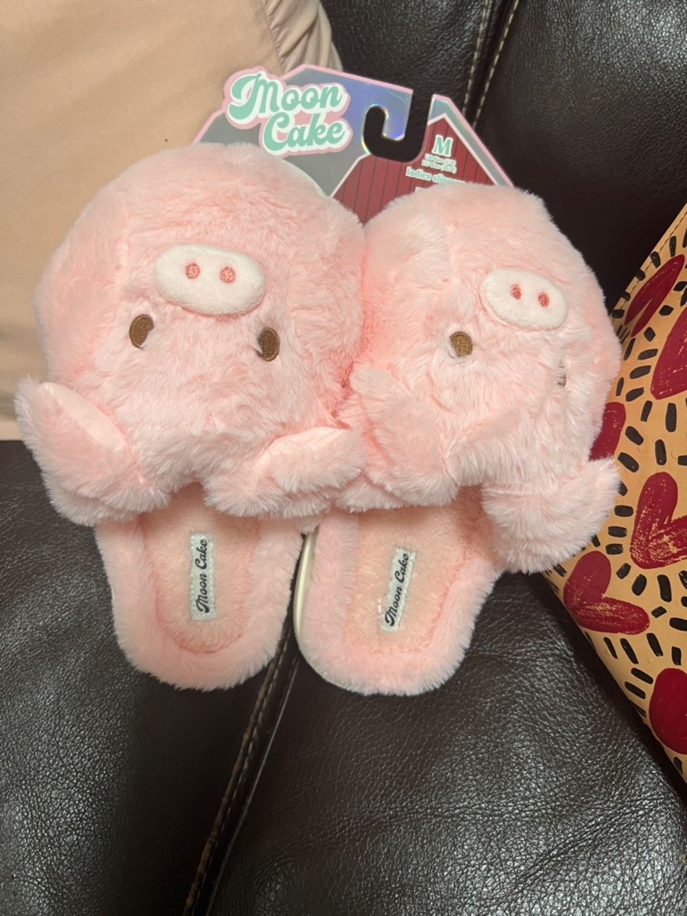 Plush Pig Pink Women's Slippers